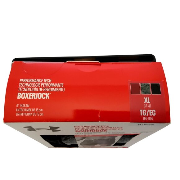 Under Armour Boxerjock  Mens Performance Tech Boxer Briefs 3-Pack Size XL - Picture 3 of 5